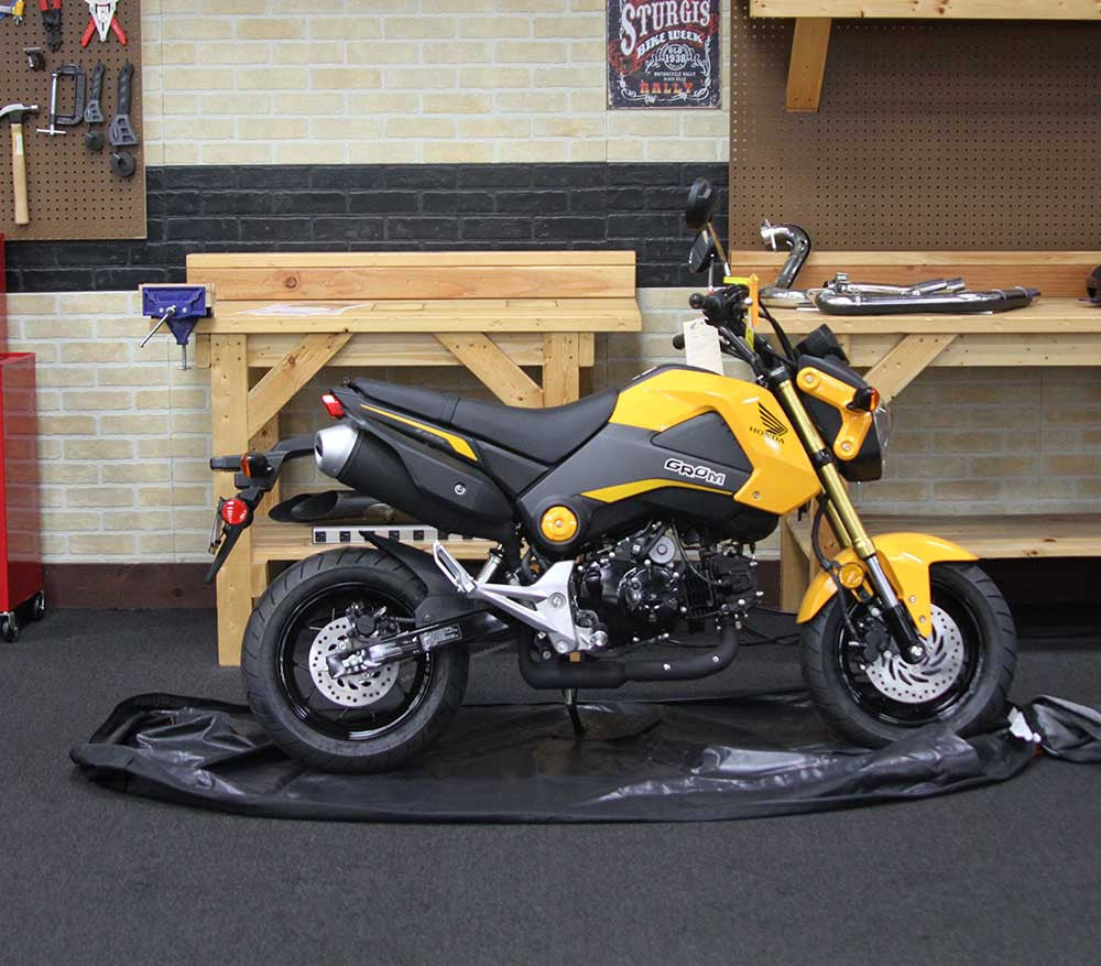 Grom Cover , Pic Below show the Honda Grom Parked on the base of the TES Cover.