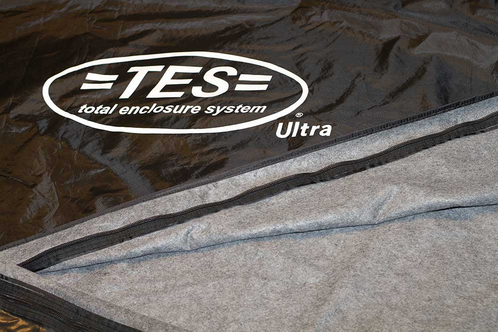 With our Triple layered material the TES Cover is one of the "Thickest" and most durable covers. We use 420 D Polyester and the inside is 100% soft lined to insure your paint is not scratched when pulling it over your Ride! 
